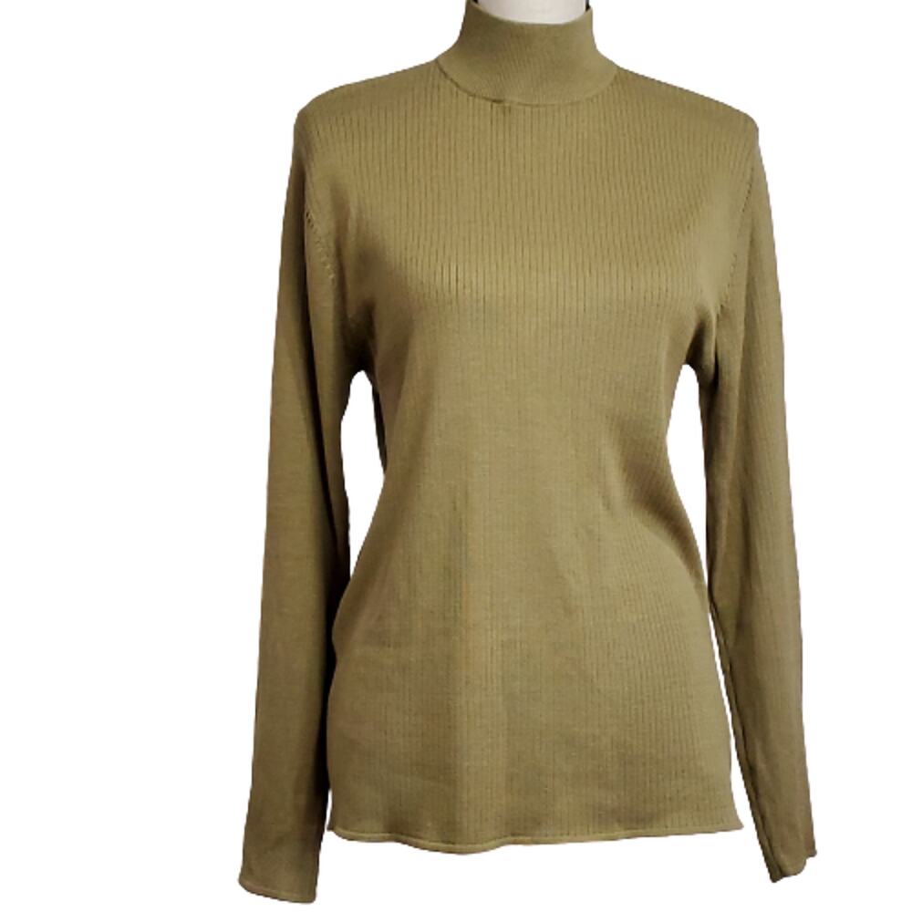 Studio 3000 Knits Crew Neck Silk Sweater Career Business Casual EUC Large